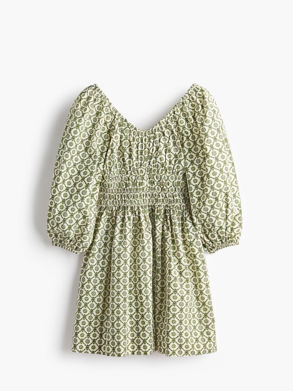 NWT 2026 H&M Flared-Skirt Cotton Dress